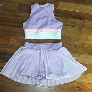 Women's Lavender Pleated Shorts Set SHEIN XS never worn. So cute!!